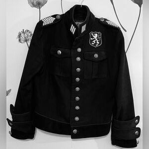 Black Military Style Jacket - Shrine Hollywood California - Unisex